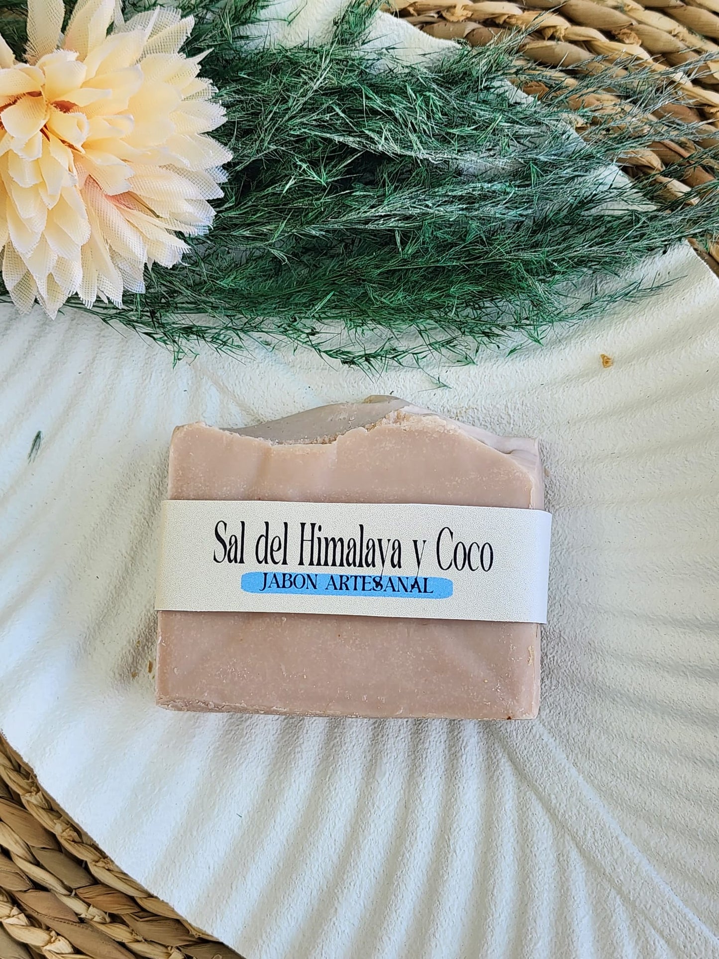 Sal del himalaya y coco